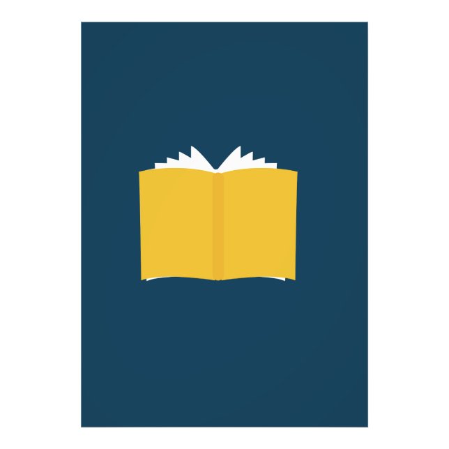 Vintage Open Book Photo Print (Front)