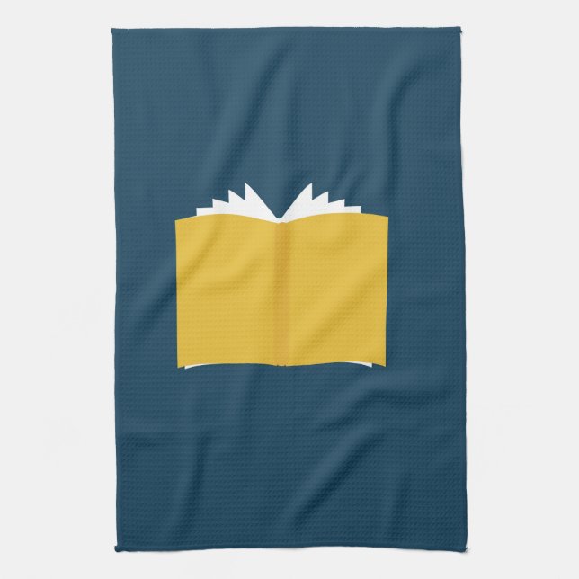 Vintage Open Book Tea Towel (Vertical)