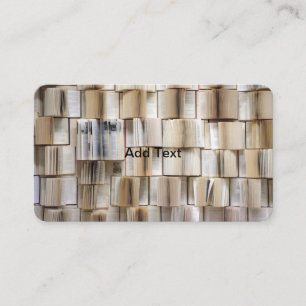 Vintage Open Books Book Pages Business Card