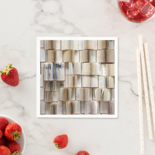 Vintage Open Books Book Pages Napkin