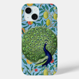 Vintage Open Fan Feathers Peacock iPhone 15 Case