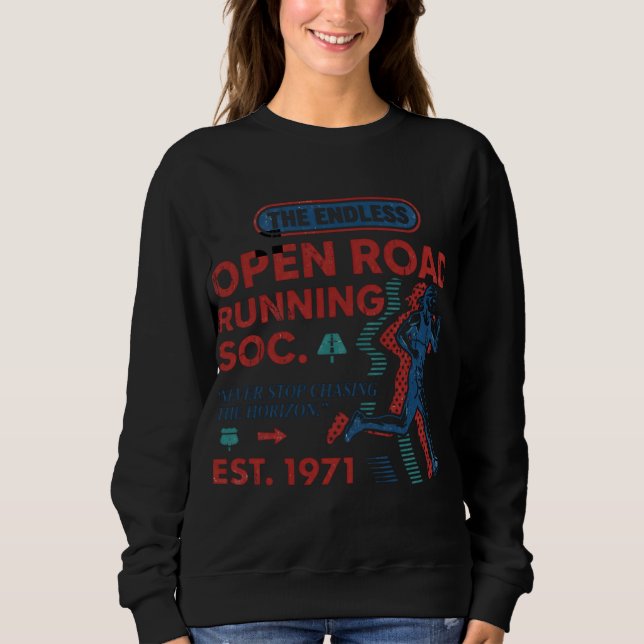 Vintage Open Road Running Club Retro Runner Tee (Front)