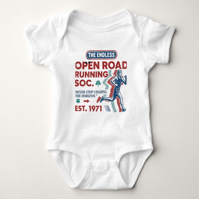 Vintage Open Road Running Club Retro Runner Tee (Front)