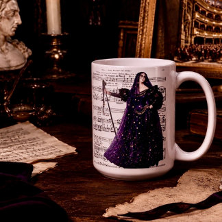 Vintage Opera Gothic Queen of the Night Art Coffee Mug