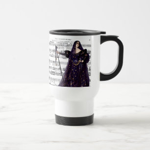 Vintage Opera Gothic Queen of the Night Art Travel Mug