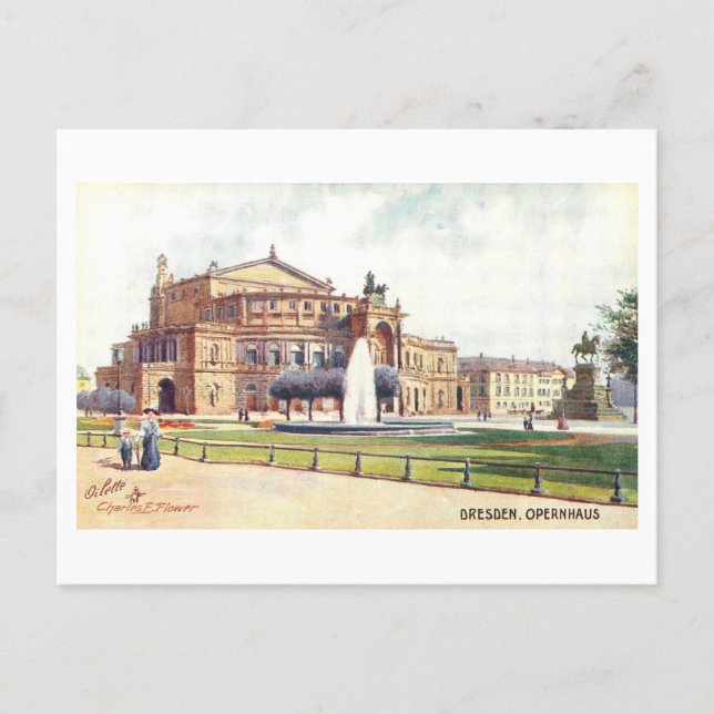 Vintage Opera House, Dresden, Germany Postcard (Front)