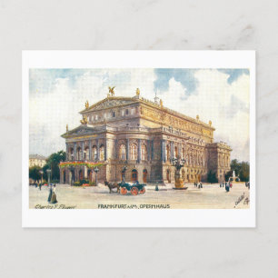 Vintage Opera House in Frankfurt , Germany Postcard