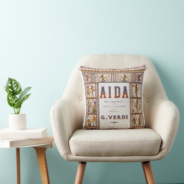 Vintage Opera Music, Egyptian Aida by Verdi Cushion (Chair)
