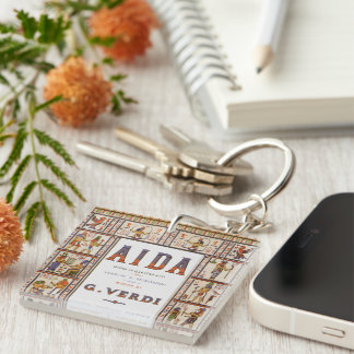 Vintage Opera Music, Egyptian Aida by Verdi Key Ring