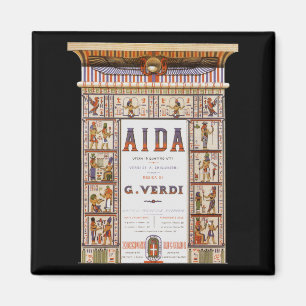 Vintage Opera Music, Egyptian Aida by Verdi Magnet