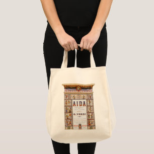 Vintage Opera Music, Egyptian Aida by Verdi Tote Bag