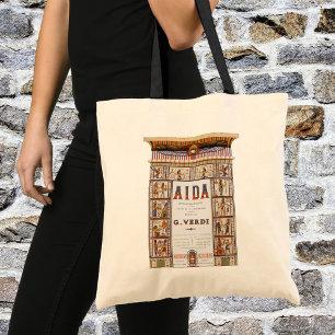 Vintage Opera Music, Egyptian Aida by Verdi Tote Bag