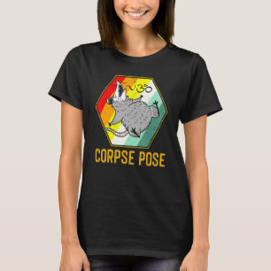   Vintage Opossum Doing Corpse Yoga   For Yoga   T-Shirt