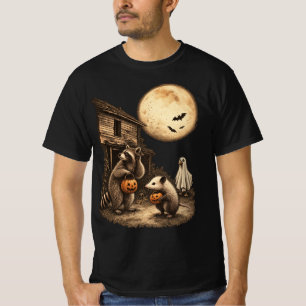 Vintage Opossum Racoon Silly Goose Halloween T-Shirt