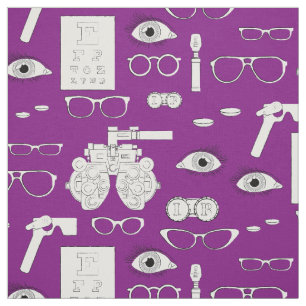 Vintage Optometrist Optician Optical Eye Doctor Fabric