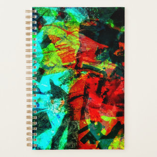 Vintage orange abstract planner,Deep abstract calm Planner