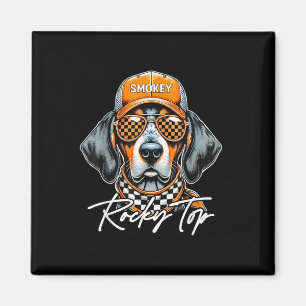 Vintage Orange Blooded Tennessee Dog Lover Rocky T Magnet