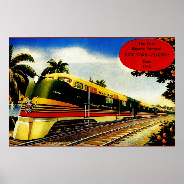 Vintage Orange Blossom Special Train 1939 Poster (Front)