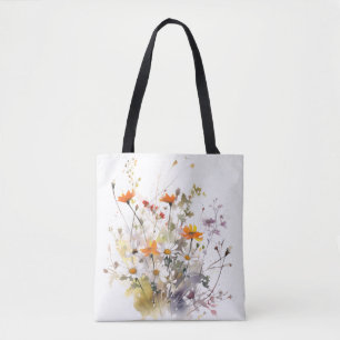 Vintage Orange Bouquet Tote Bag Timeless Elegance