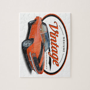 Vintage Orange Camaro Jigsaw Puzzle