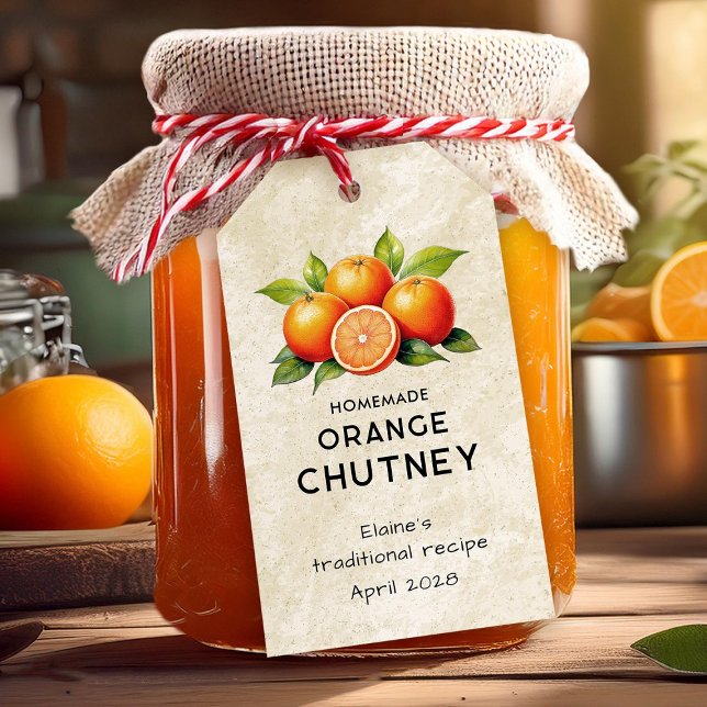 Vintage orange chutney kitchen pantry label (Creator Uploaded)
