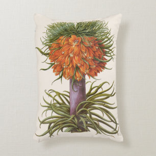 Vintage Orange Fritillaria Flowers Basilius Besler Decorative Cushion
