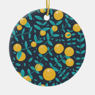 Vintage Orange Fruit Ceramic Tree Decoration