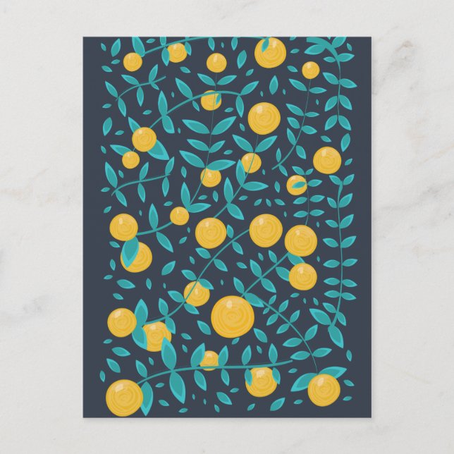 Vintage Orange Fruit Postcard (Front)