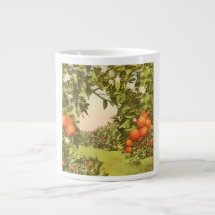 Vintage Orange Grove Large Coffee Mug