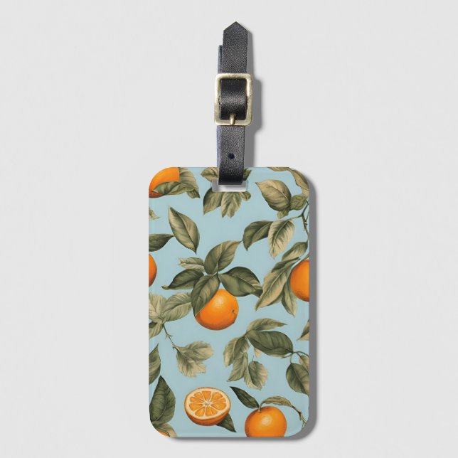 Vintage orange  - luggage tag (Front Vertical)