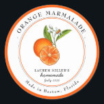 Vintage Orange Marmalade jar Canning label<br><div class="desc">Personalised hand painted watercolor vintage style Orange marmalade label. Perfect for home canning and gift giving.  Fill your information on label and enjoy.</div>