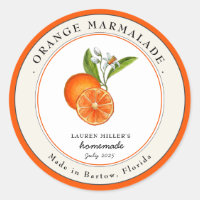 Vintage Orange Marmalade jar Canning label