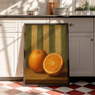 Vintage Orange Still Life Wall Art | Citrus Print