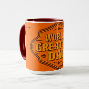 Vintage Orange World's Greatest Dad Mug   Customiz
