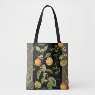 Vintage Oranges and Lemons with Neutral Accent Tote Bag