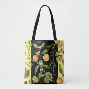 Vintage Oranges and Lemons with Yellow Accent Tote Bag