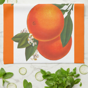 Vintage Oranges Crate Art Kitchen Towel
