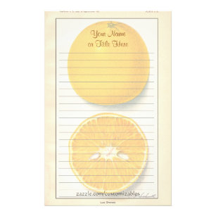 Orange Custom Stationery, Orange Stationery Templates