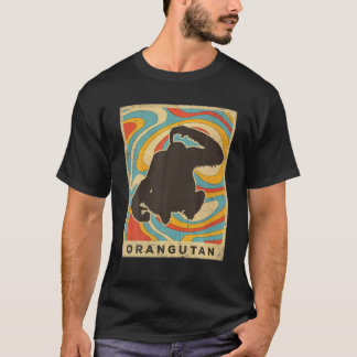 Vintage Orangutan Lover Animal Retro Style T-Shirt