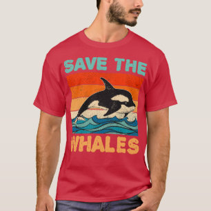 Vintage Orca Killer Whale Save The Whales Retro Wh T-Shirt