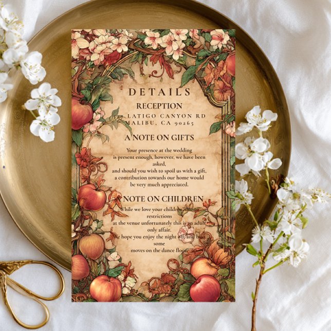 Vintage Orchard Botanical Wedding Enclosure Card (Creator Uploaded)