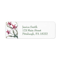 Vintage Orchid Address Labels