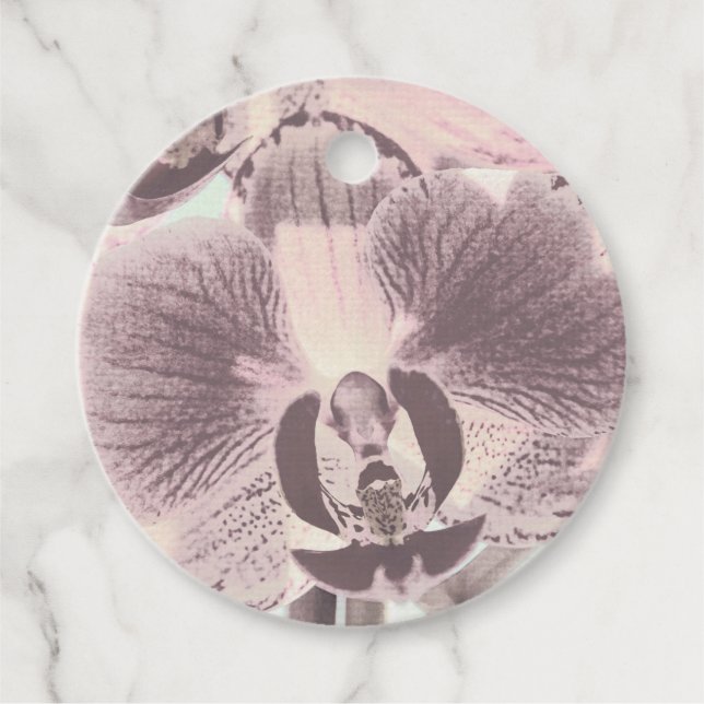 Vintage, Orchid Favour Tags (Front)