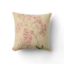 Vintage orchid Pillow