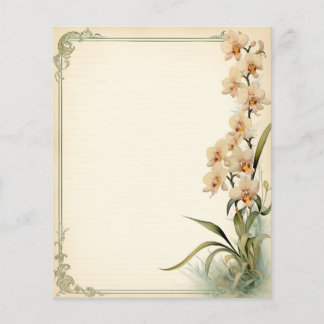 Vintage Orchid Scrapbook Paper