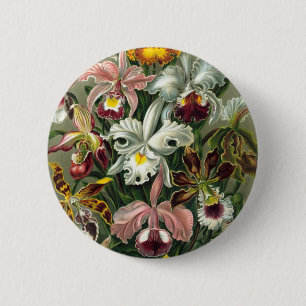 Vintage Orchids 6 Cm Round Badge