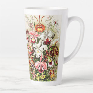 Vintage Orchids Illustration Latte Mug