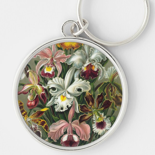 Vintage Orchids Key Ring (Front)