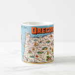 Vintage Oregon Map Mug<br><div class="desc">Very retro colourful Oregon State Map repurposed on an 11x14, 252 piece jigsaw puzzle.</div>