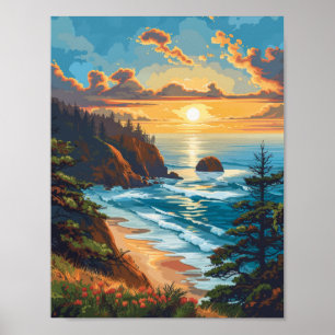 Vintage Oregon Travel Poster